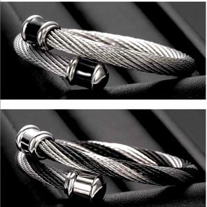💕Both for $20💕 18K GP Stainless Steel Twisted Cable Bangle Bracelet